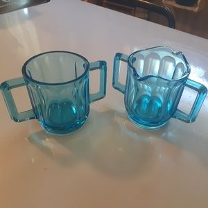 Indiana Tiara Glass Sugar & Creamer